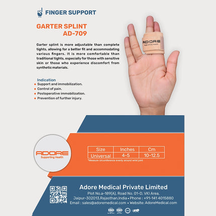 Adore Garter Splint for Finger Immobilisation, Pain Control & Post-Ope ...