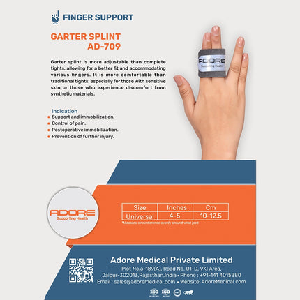 Adore Garter Splint for Finger Immobilisation, Pain Control & Post-Ope ...
