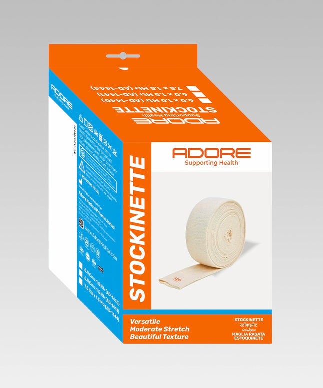 Adore Stockinette Fabric Bandage for Orthopaedic Cast Protection & Skin Care | AD-1437–1450