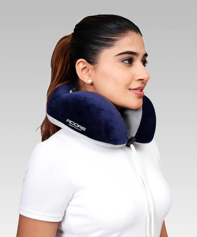 Adore Travel Neck Pillow for Neck Support, Posture Alignment & Travel Fatigue | AD-718