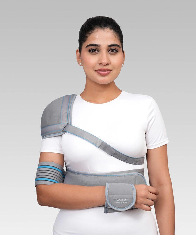 Adore Elastic Shoulder Immobilizer for Dislocation, Post-Surgery & Shoulder Sprain | AD-302