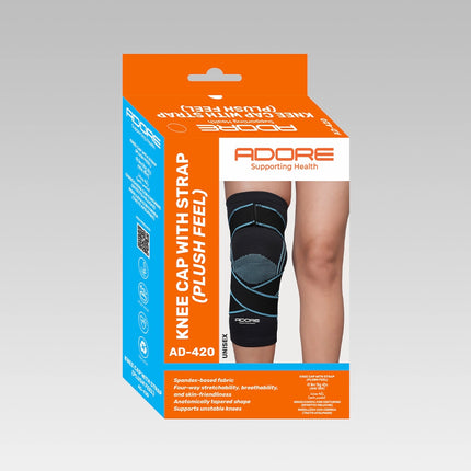 Adore Knee Cap With Strap (Plush Feel) for Patellar Tendonitis & Jumper's Knee | AD-420