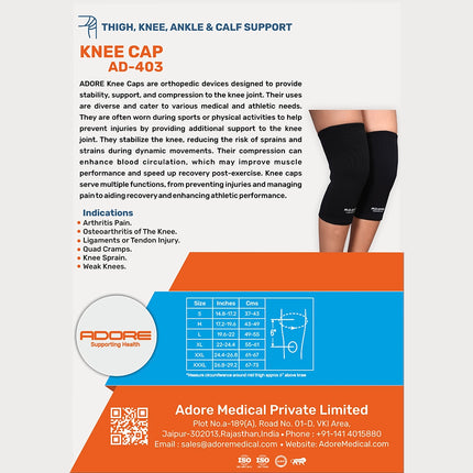 Adore Knee Cap for Osteoarthritis, Ligament Injury & Weak Knees | AD-403