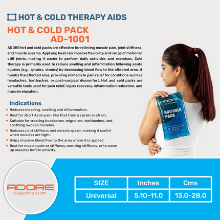 Adore Hot & Cold Pack for Lower Back Pain, Joint Pain & Muscle Spasms | AD-1001