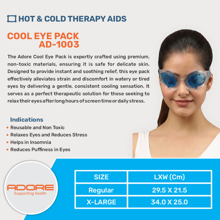 Adore Cool Eye Pack for Eye Strain, Puffiness, Insomnia & Stress Relief | AD-1003