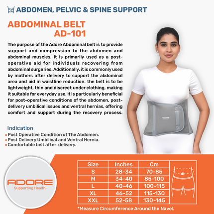 Adore Abdominal Belt for Post-Surgery & Post-Delivery Support | AD-101