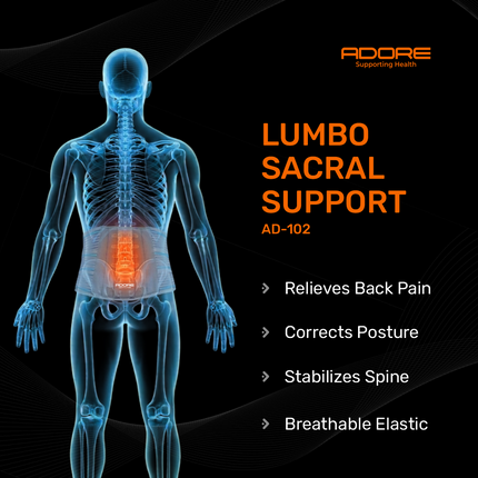 Adore Lumbo Sacral Support Belt for Lower Back Pain & Posture Correction | AD-102