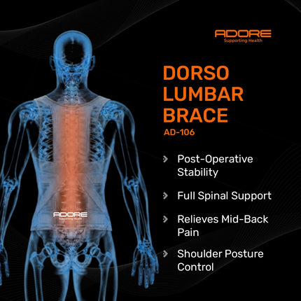 Adore Dorso Lumbar Brace for Spinal Posture Correction & Thoracic Support | AD-106