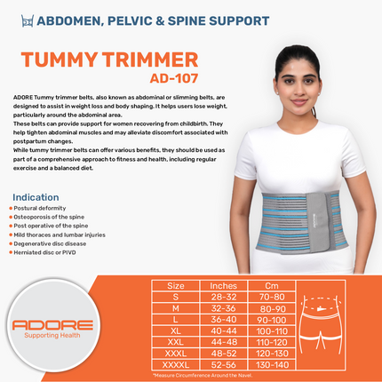 Adore Tummy Trimmer — Lumbar & Spinal Support Belt for Back Pain | AD-107