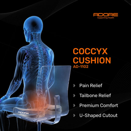Adore Coccyx Cushion Seat for Tailbone Pain, Haemorrhoids, Coccyx Fracture & Pelvic Pain | AD-1102
