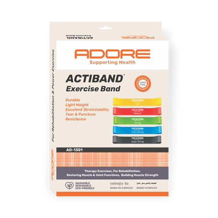 Adore Actiband Exercise Band for Physiotherapy, Muscle Strengthening & Rehabilitation | AD-1301