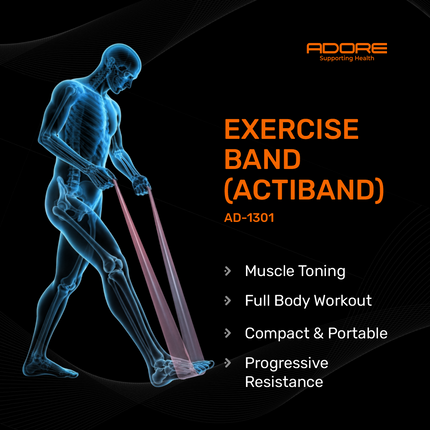 Adore Actiband Exercise Band for Physiotherapy, Muscle Strengthening & Rehabilitation | AD-1301