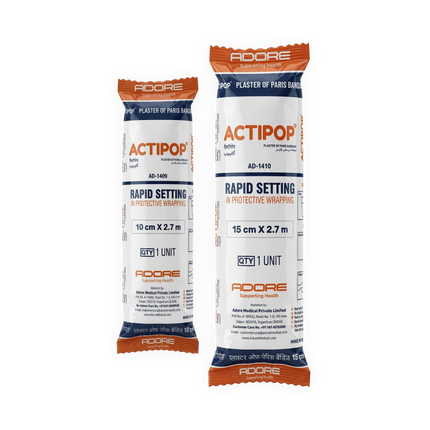 ACTIPOP Plaster of Paris Bandage for Orthopaedic Fracture Immobilisation | AD-1409/10