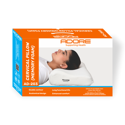 Adore Memory Foam Cervical Pillow for Neck Pain, Whiplash & Arthritis Relief | AD-203
