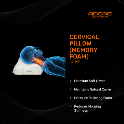 Adore Memory Foam Cervical Pillow for Neck Pain, Whiplash & Arthritis Relief | AD-203