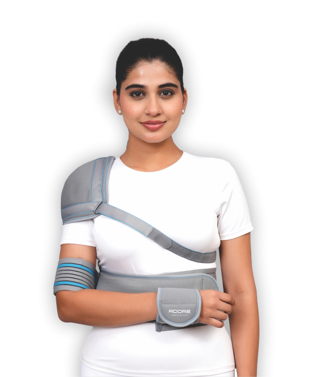 Adore Elastic Shoulder Immobilizer for Dislocation, Post-Surgery & Shoulder Sprain | AD-302