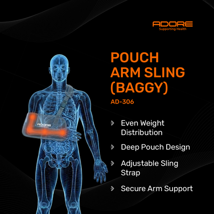 Adore Pouch Arm Sling Baggy for Post-Cast & Post-Surgery Arm Support | AD-306
