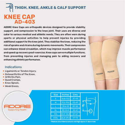 Adore Knee Cap for Osteoarthritis, Ligament Injury & Weak Knees | AD-403