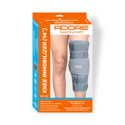 Adore Knee Immobilizer 14 Inch for Ligament Injury, Tibial Fractures & Post-Op Care | AD-406
