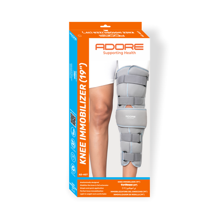 Adore Knee Immobilizer 19 Inch for Ligament Injury, Knee Fractures & Post-Op Recovery | AD-407