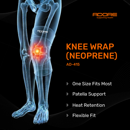 Adore Neoprene Knee Wrap for Osteoarthritis, Ligament Injury & Knee Sprain | AD-415
