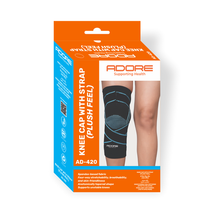 Adore Knee Cap With Strap (Plush Feel) for Patellar Tendonitis & Jumper's Knee | AD-420