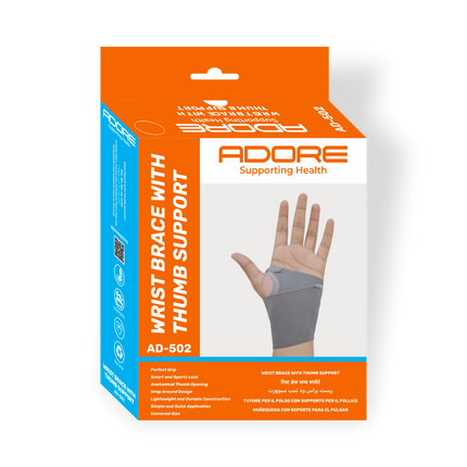 Adore Wrist Brace with Thumb Support for Wrist & Thumb Sprains, Tendonitis | AD-502