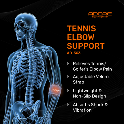 Adore Tennis Elbow Support for Lateral Epicondylitis, Tendonitis & Elbow Pain | AD-503