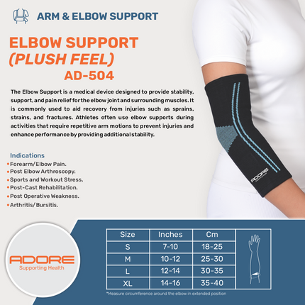 Adore Elbow Support for Tennis Elbow, Arthritis & Post-Surgery Recovery | AD-504