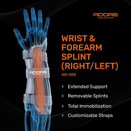 Adore Wrist & Forearm Splint for Post-Cast, Kienbock's Disease & Rheumatic Wrist | AD-505