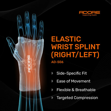Adore Elastic Wrist Splint for Carpal Tunnel Syndrome, Post-Surgery & Tendonitis | AD-506