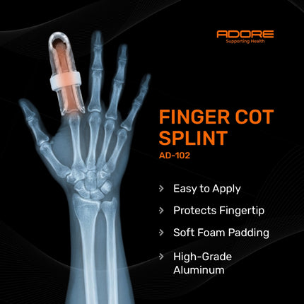 Adore Finger Cot Splint for Finger Fractures, Injuries & Post-Operative Care | AD-601