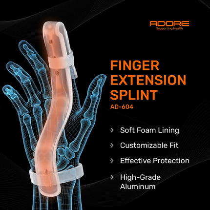 Adore Finger Extension Splint for Metacarpal Injury, Fracture & Post-Surgery | AD-604