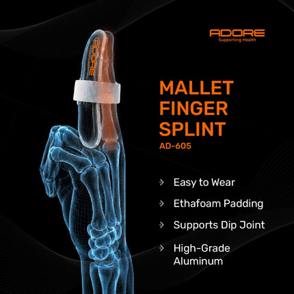 Adore Mallet Finger Splint for Mallet Finger Deformity & Extensor Tendon Injury | AD-605
