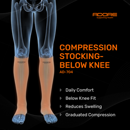 Adore Compression Stocking Below Knee for Varicose Veins & Leg Fatigue | AD-704