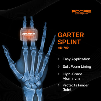 Adore Garter Splint for Finger Immobilisation, Pain Control & Post-Operative Care | AD-709