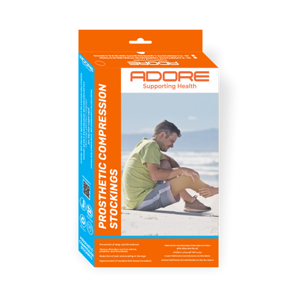 Adore Prosthetic Compression Stocking Below Knee for Below-Knee Amputees & DVT Prevention | AD-715