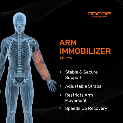 Adore Arm Immobilizer for Arm Fractures, Dislocations & Post-Surgery Recovery | AD-716