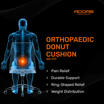 Adore Orthopaedic Donut Pillow for Coccyx Pain, Post-Delivery Recovery & Haemorrhoids | AD-717
