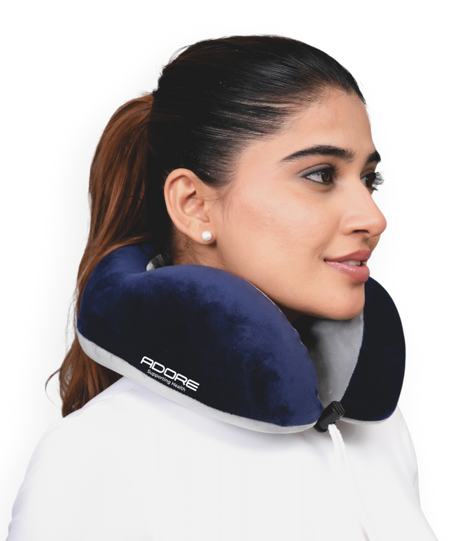 Adore Travel Neck Pillow for Neck Support, Posture Alignment & Travel Fatigue | AD-718