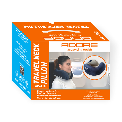 Adore Travel Neck Pillow for Neck Support, Posture Alignment & Travel Fatigue | AD-718