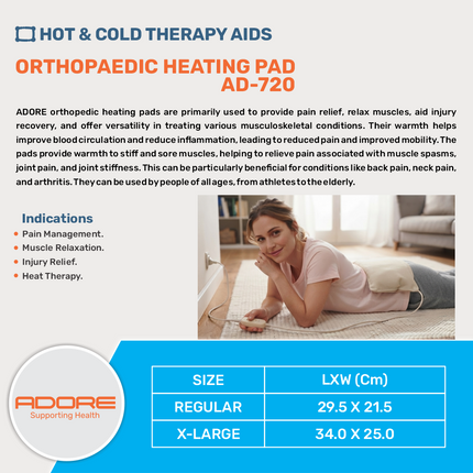 Adore Orthopaedic Heating Pad for Back Pain, Arthritis & Muscle Aches | AD-720