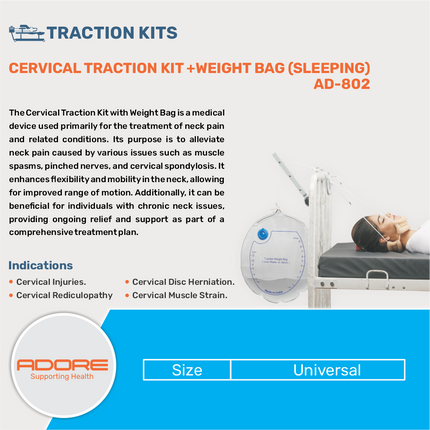Adore Cervical Traction Kit (Sleeping) for Cervical Disc Herniation & Radiculopathy | AD-802