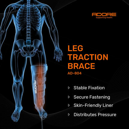 Adore Leg Traction Brace for Hip Pain, Femur Fractures & Lower Back Traction | AD-804