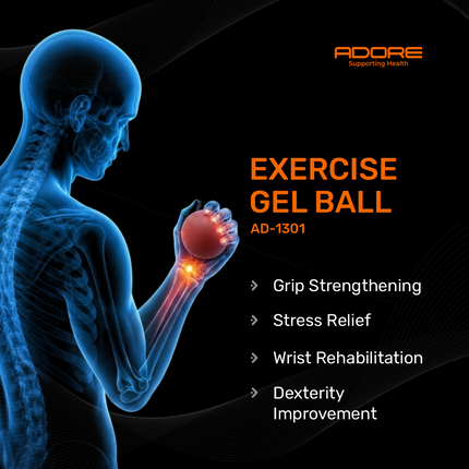 Adore Exercise Gel Ball for Hand Rehabilitation, Grip Strength & Stress Relief | AD-902